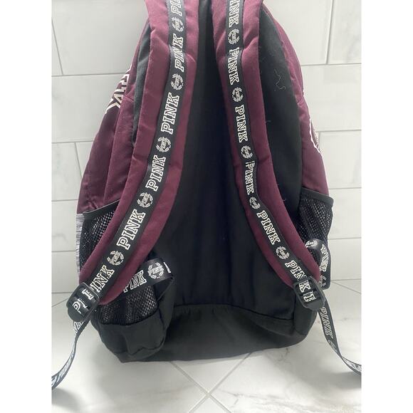 Victoria Secret Pink Lg Backpack Purple/blk - Picture 5 of 11